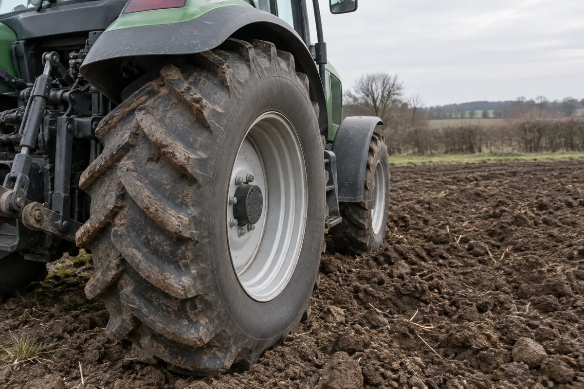 Pression d'un pneu de tracteur : le bon réglage au champ